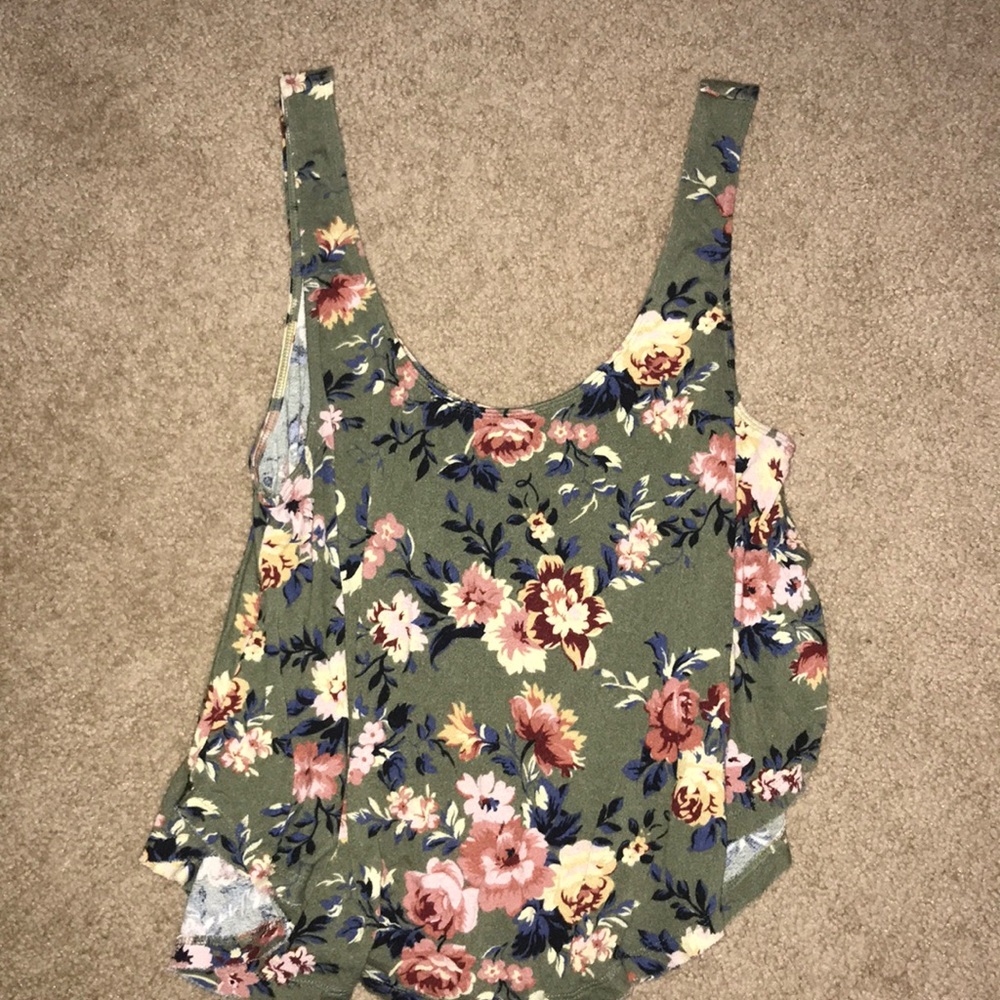 american eagle floral tank top
